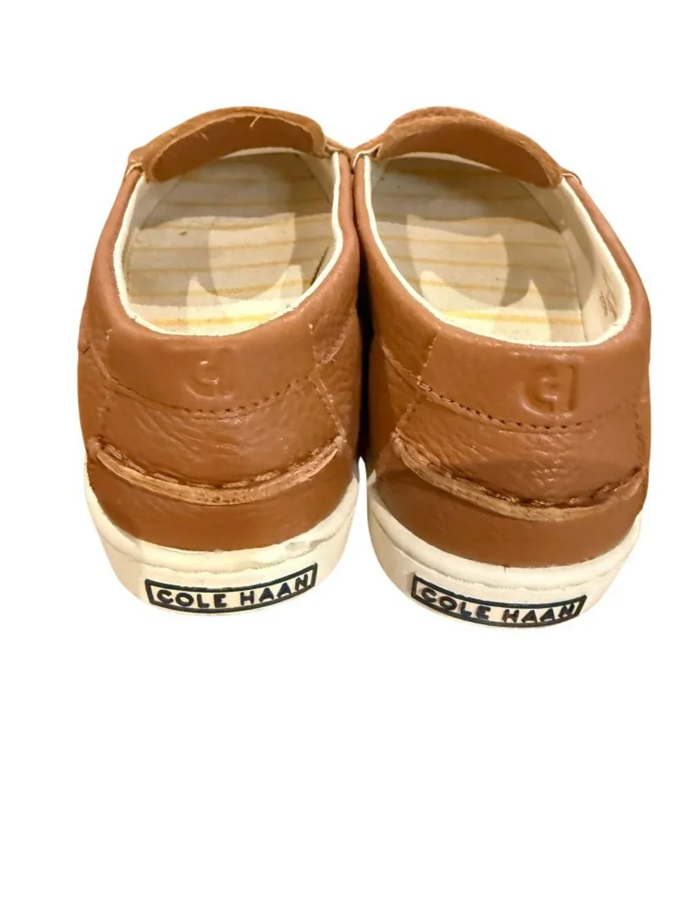 Cole Haan Size 6.5 Brown Leather Penny Loafers White Sneaker Sole